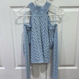 Zara shoulder cut out knit sweater